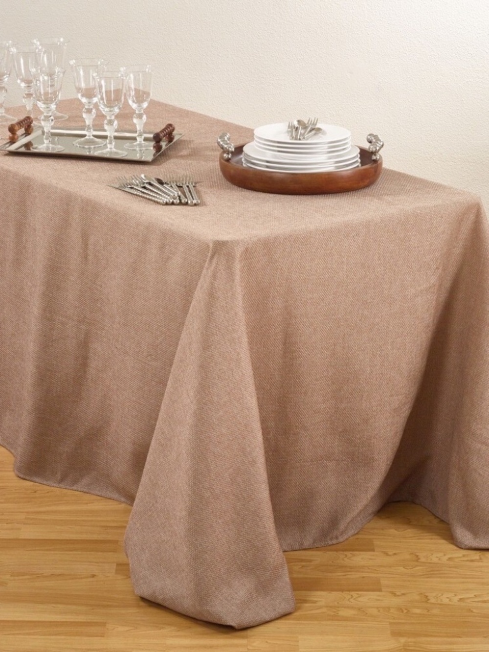 Bed Bath Beyond | Saro Lifestyle Basketweave Tablecloth & Napkins, Set for 14
